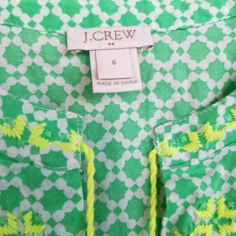 J Crew Factory Sleeveless Top Front Tie Size 6 - Picture 2 of 3